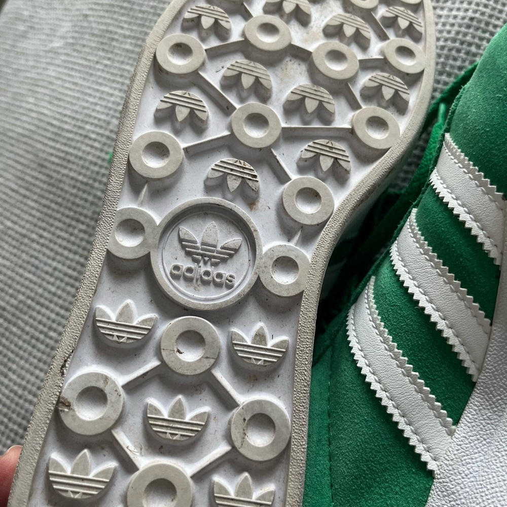 adidas Green White Pink Gazelle Low-Top Sneakers - Picture 5 of 6